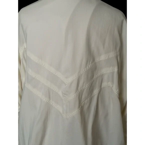 Bally Vtg Full Zip Jacket Windbreaker Womens Sz XL Ivory Soft Cotton Logo Lining - Picture 8 of 14